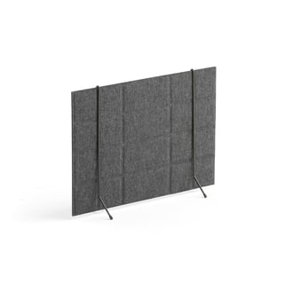 Bordsstående skärm SPLIT, B 600 x H 430 mm, grå, svart