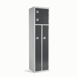 2 person locker, 1800x450x450 mm, dark grey