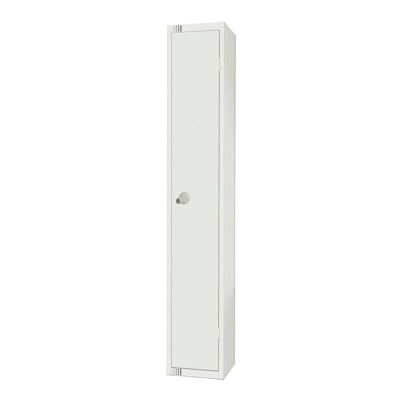 Elite white locker, 1 door, 1800x300x300 mm, all white | AJ Products