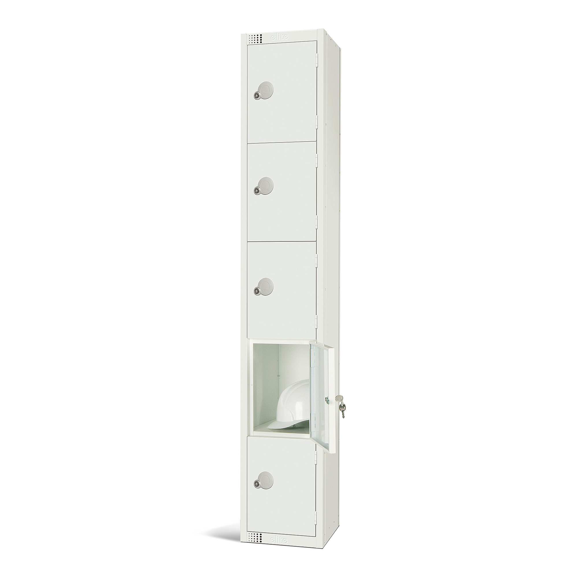 Elite white locker 5 door 1800x300x300 mm all white