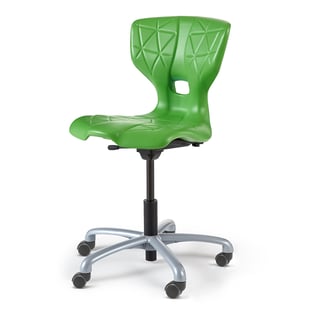 Mokyklinė kėdė ALDA V, su ratukais, žalia