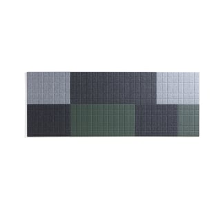 Acoustic panel set SPLIT, light grey, dark grey and green