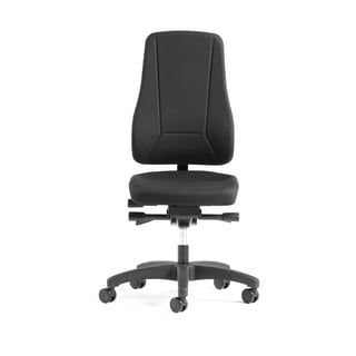 Office chair BIRMINGHAM, black fabric, black base