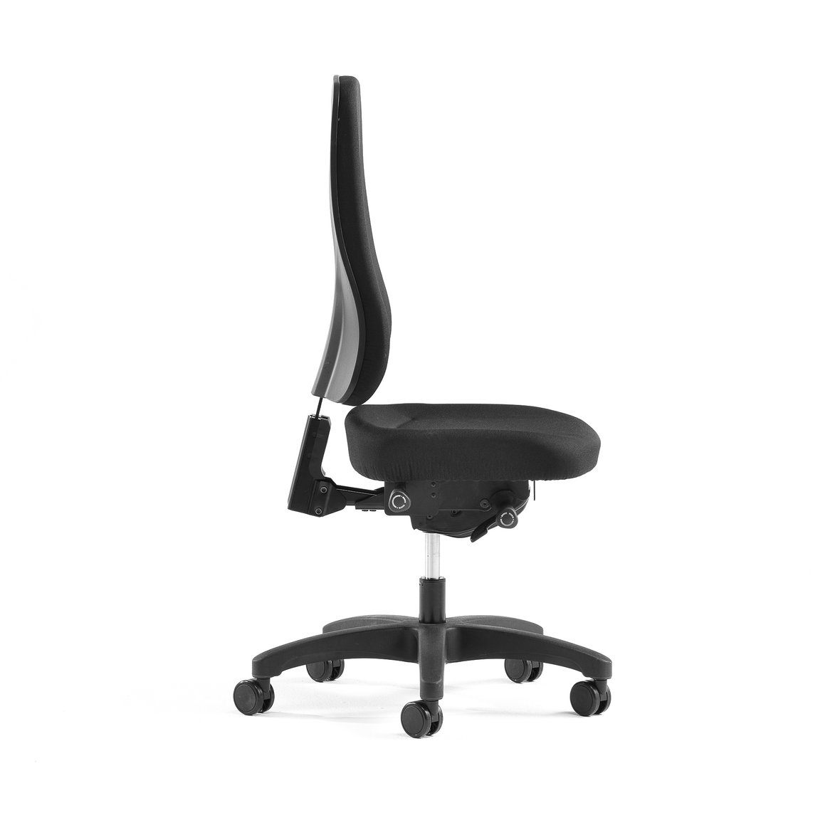 Office chair BIRMINGHAM, black fabric, black base AJ Products