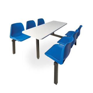 Fast food seating unit, 6 seats, 2-way entry