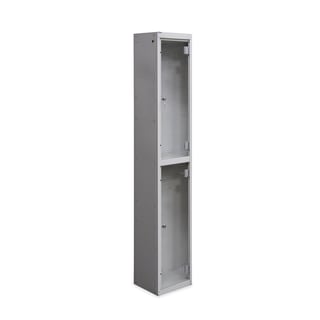 Clear door locker, 1800x300x300 mm, 2 door