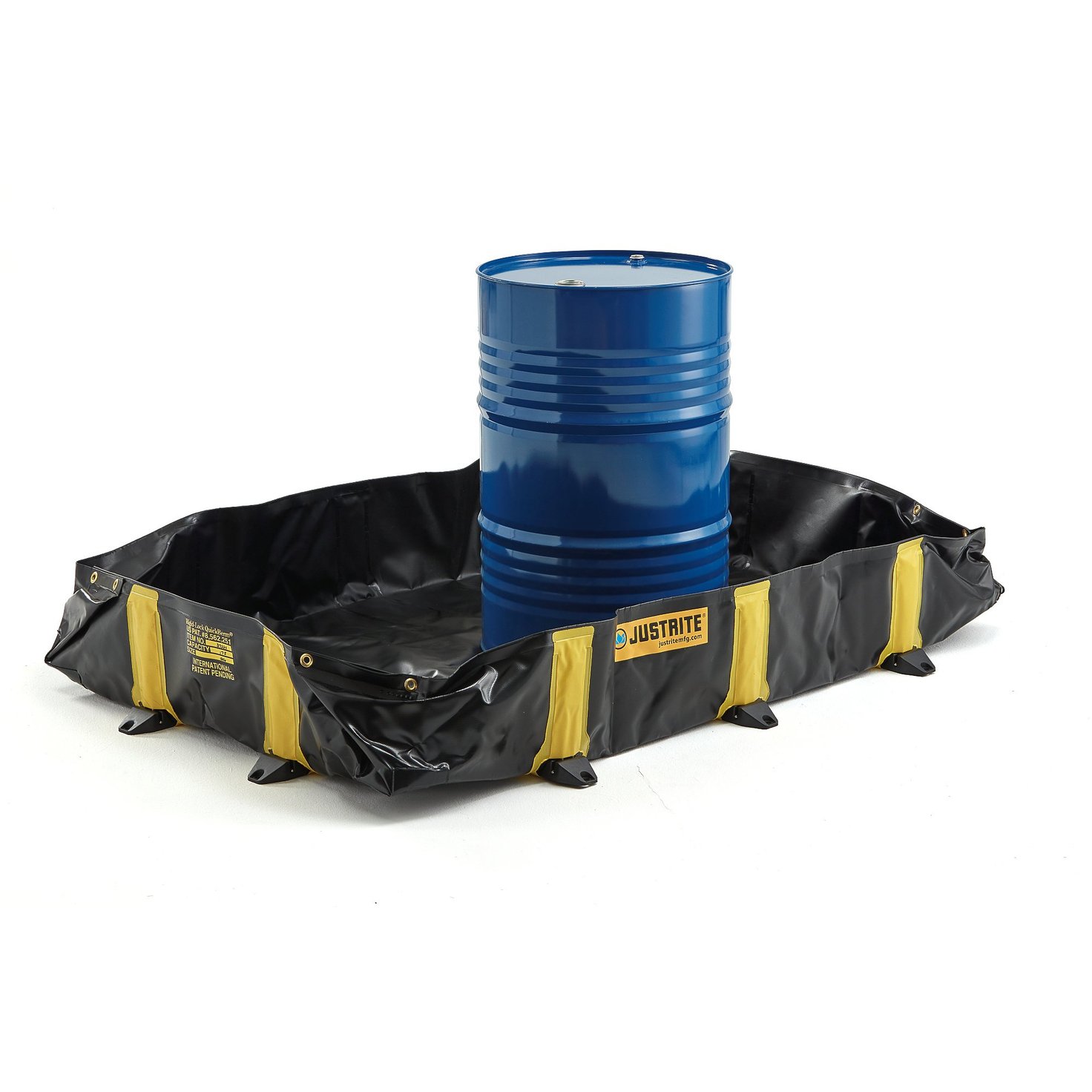 Portable spill containment berm, 890 L, black AJ Products