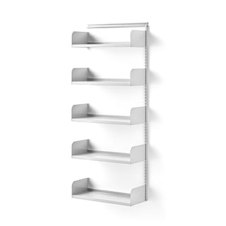 Wall shelving SHAPE, add-on, metal shelves, 1951x800x300 mm, white