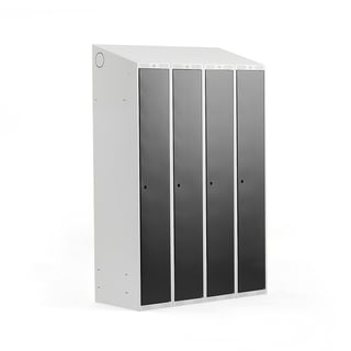 Full length locker CLASSIC, 4 modules, 1900x1200x550 mm, black