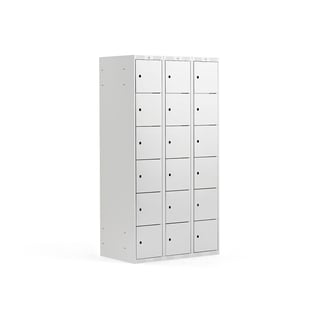 6 door locker CLASSIC, 3 modules, 1740x900x550 mm, grey