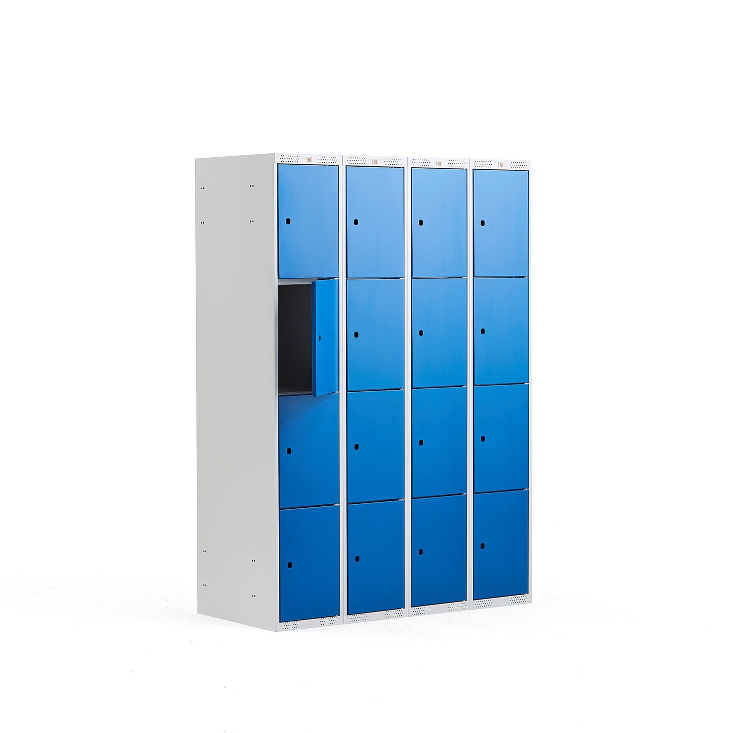 4 door locker CLASSIC, 4 modules, 1740x1200x550 mm, blue | AJ Products