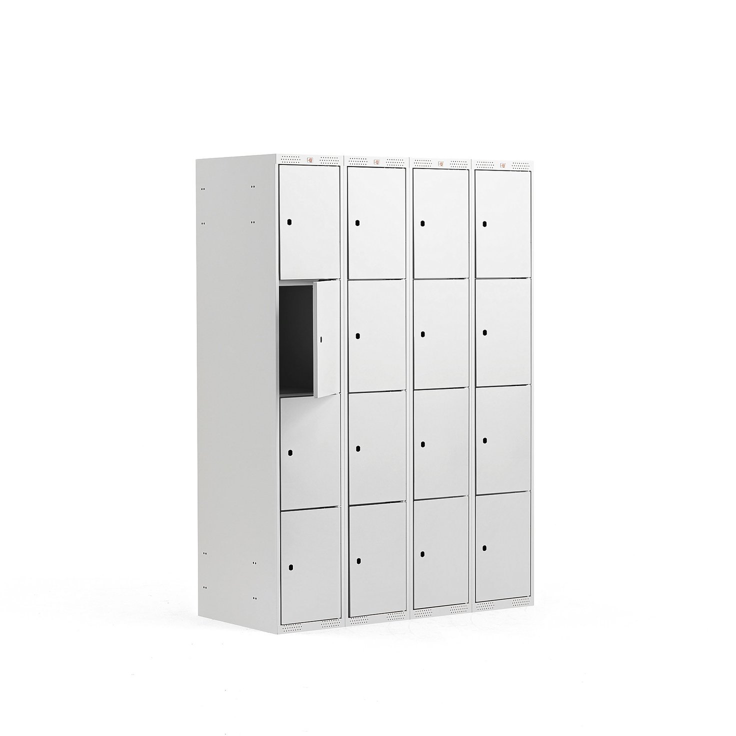 4 door locker CLASSIC, 4 modules, 1740x1200x550 mm, grey | AJ Products