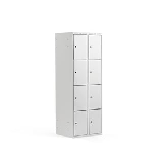 4 door locker CLASSIC, 2 modules, 1740x600x550 mm, grey