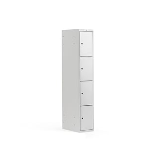 4 door locker CLASSIC, 1 module, 1740x300x550 mm, grey