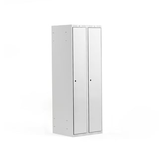 Clothes locker CLASSIC, 2 modules, 1740x600x550 mm, grey