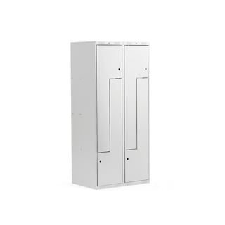 Z-lockers CLASSIC, 2 modules, 4 doors, 1740x800x550 mm, grey