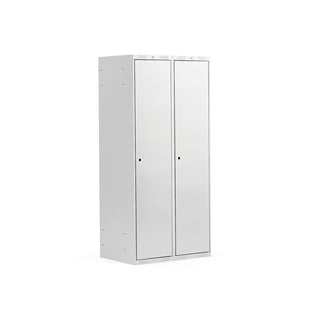 Šatní skříňka CLASSIC, 2 sekce, 1740x800x550 mm, šedá, šedé dveře