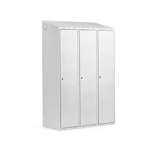 Full length locker CLASSIC, 3 modules, 1900x1200x550 mm, grey