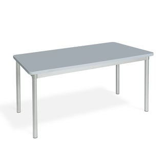 Classroom table ENVIRO, 1400x750x760 mm, dark grey, silver