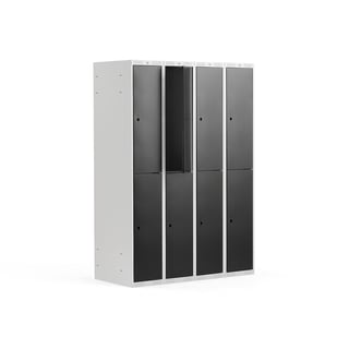 2 door locker CLASSIC, 4 modules, 1740x1200x550 mm, black