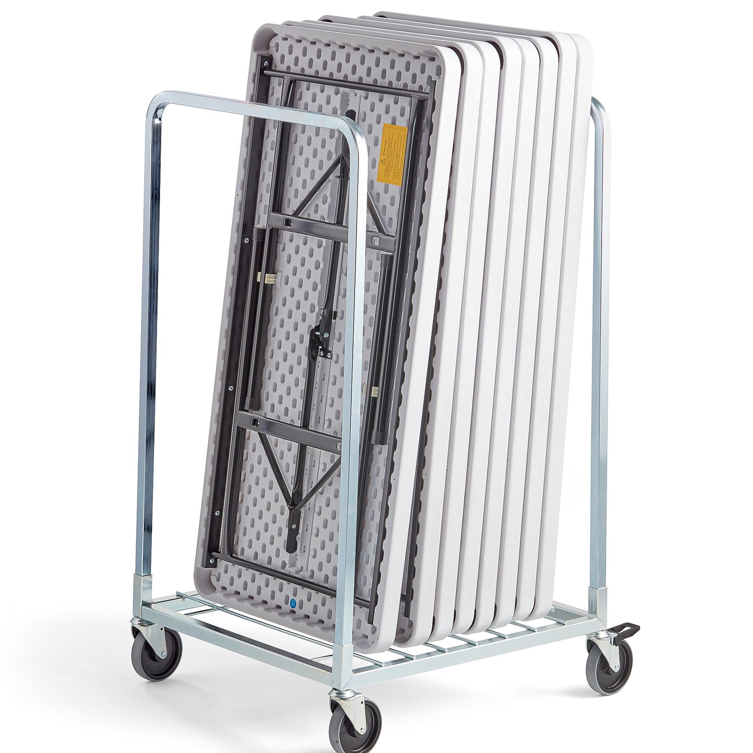 8 folding tables + trolley, 610x1220 mm AJ Products