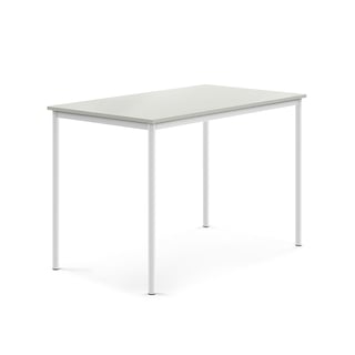 Stół SONITUS, 1400x800x900 mm, laminat HPL szary, biały