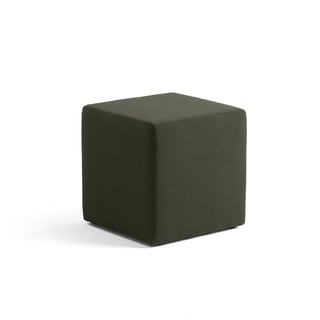 Puff ELLA, 500x500 mm, mørk grønn