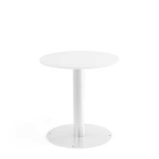 Pyöreä pöytä Alva, Ø700x720 mm, valkoinen, valkoinen