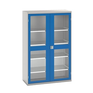 Industrial clear door cabinet BOTT ®, 1300x550x2000 mm
