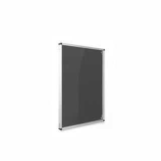 Fire-retardant tamperproof noticeboard, 900x600 mm, charcoal