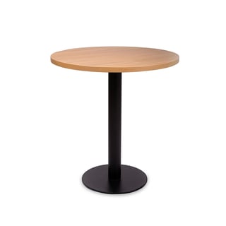 Round café table JESSICA, Ø600x755 mm, black, oak
