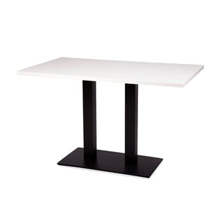 Café table JESSICA, 1200x700x755 mm, black, white