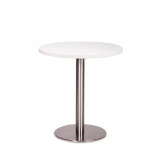 Round café table ALISON, Ø600x755 mm, stainless, white
