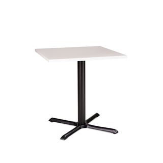 Square café table CAROLINE, 700x700x755 mm, black, white