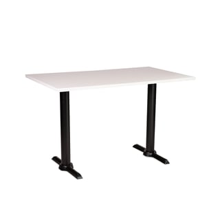 Café table CAROLINE, 1200x700x755 mm, black, white