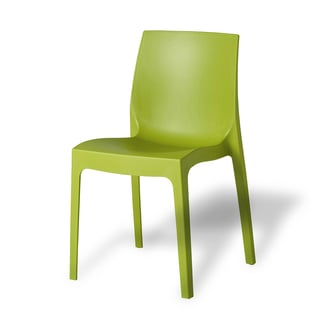Heavy duty polypropylene café chair OLYMPIA, green