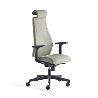 Office chair LANCASTER, high back, green blue