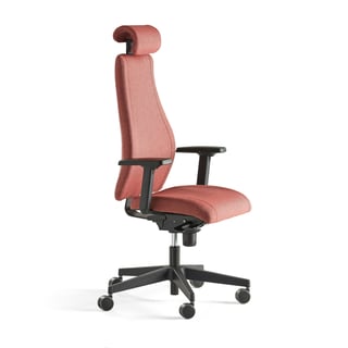 Office chair LANCASTER, high back, plum