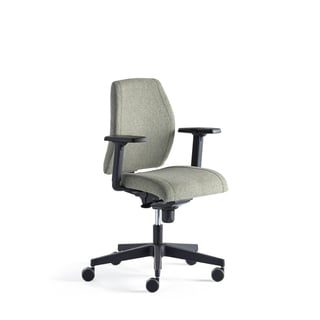 Kancelářská židle LANCASTER, nízké opěradlo, zelenomodrá