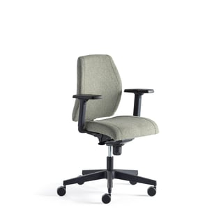 Office chair LANCASTER, low back, green blue