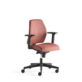 Office chair LANCASTER, low back, plum