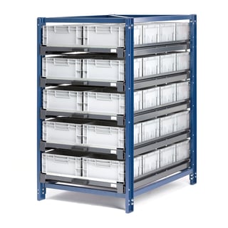 Compact storage module, 150 kg load, with boxes