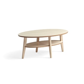 Oak coffee table HOLLY, 1200x700x500 mm, birch finish
