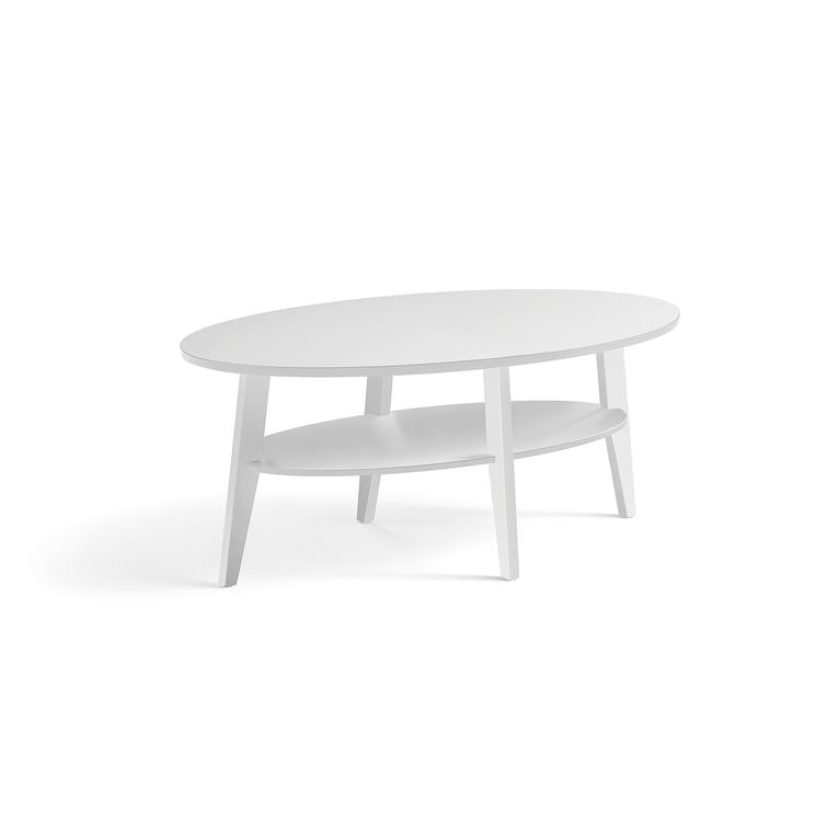 Oak coffee table HOLLY, 1200x700x500 mm, white lacquered AJ Products