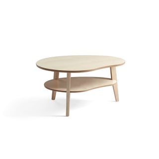Oak coffee table HOLLY, 1000x800x500 mm, birch finish