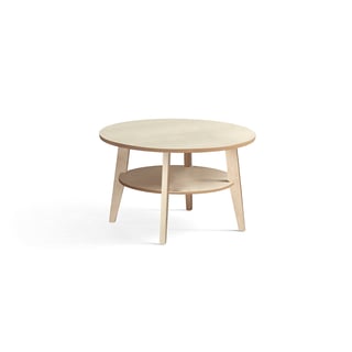 Oak coffee table HOLLY, Ø 800x500 mm, birch finish