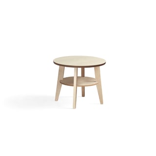 Oak coffee table HOLLY, Ø 600x500 mm, birch finish