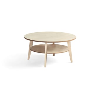 Oak coffee table HOLLY, Ø 1000x500 mm, birch finish