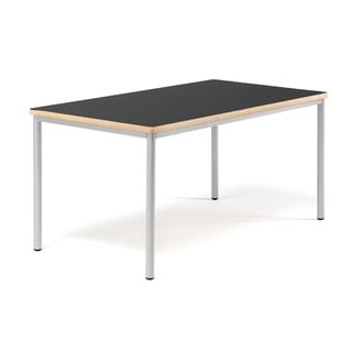 Stůl BURÅS, 1520x800, černá, stříbrná