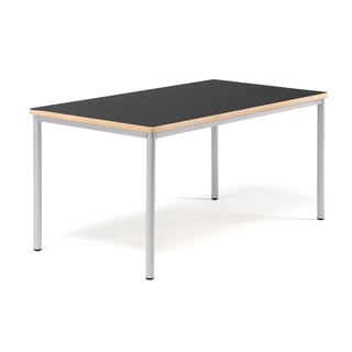 Table BURÅS, 1520x800 mm, black, silver
